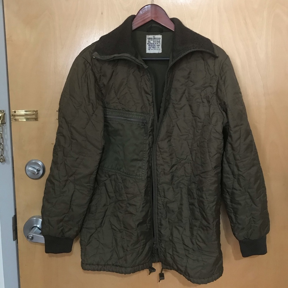 Vintage German Military Parka Quilted Liner Jacket